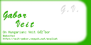 gabor veit business card